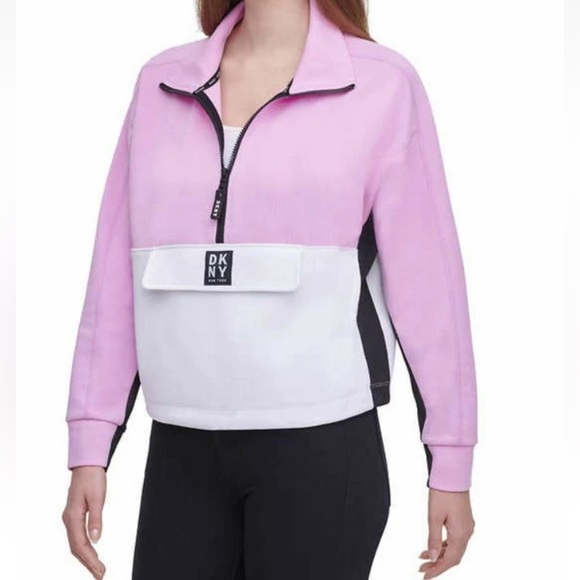 Dkny Tops - DKNY Women's 1/2 Zip‎ Pullover sweatshirt lightweight sporty Jacket Sz XL